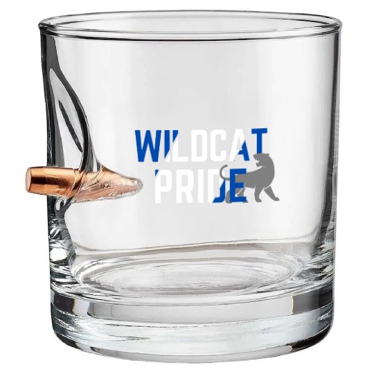 Wildcats Pride Go Bullet Whiskey Glasses