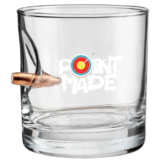Archery Archer Point Made Bullet Whiskey Glasses