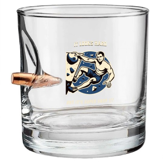 Climbing bouldering vintage Bullet Whiskey Glasses funny saying