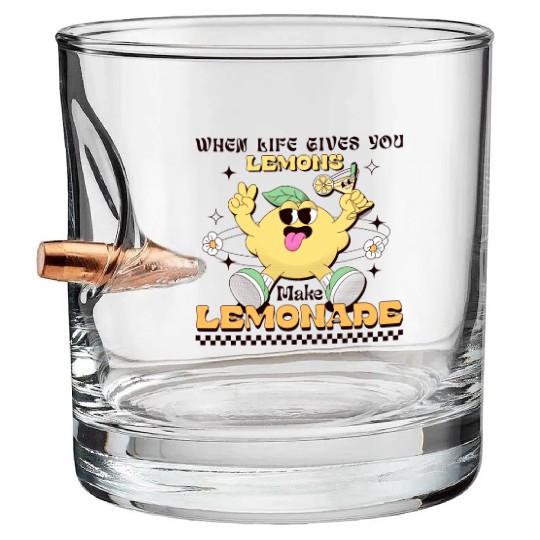 Lemon Quote Bullet Whiskey Glasses