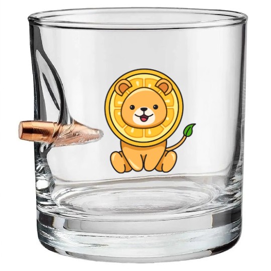 Lion Lemon Design for Lions Lovers Bullet Whiskey Glasses