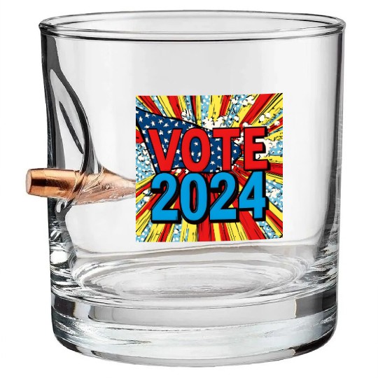 Vote 2024 Election Bullet Whiskey Glasses 0003