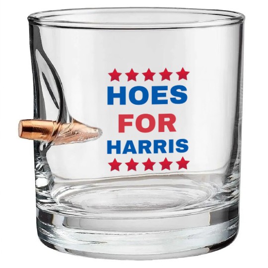 Hoes for harris 2024 kamala us election Bullet Whiskey Glasses