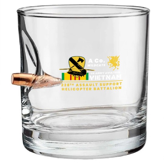 228th ASHB: VIETNAM Bullet Whiskey Glasses