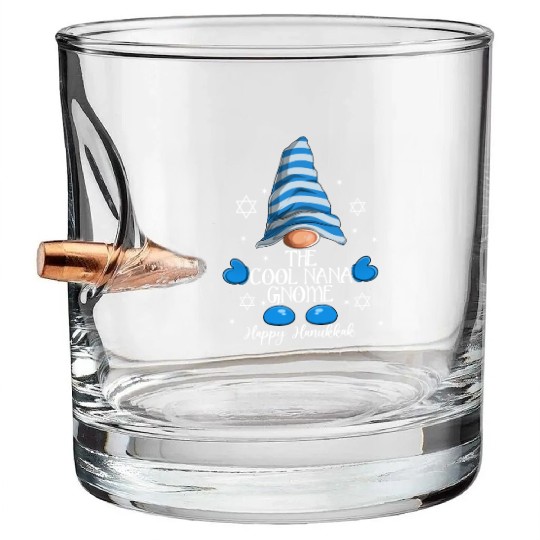 The Nana Gnome Funny Family MatchingGroup Hanukkah Bullet Whiskey Glasses