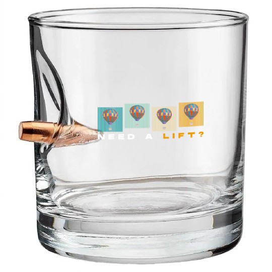 Hot Air Balloon Flying Fire Sport Bullet Whiskey Glasses