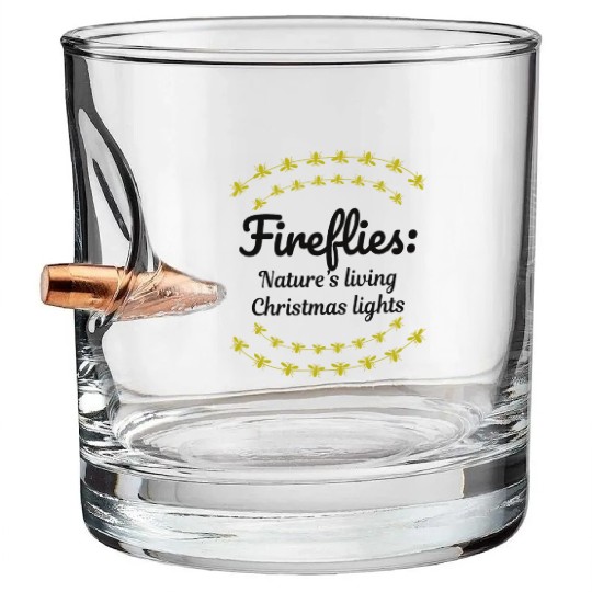Fireflies Firefly Lightning Bug Insect Christmas Bullet Whiskey Glasses