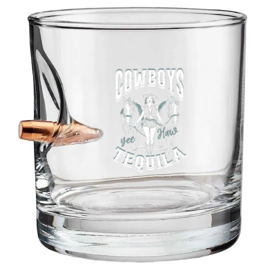 Cowboys and Tequila - Cowgirl Bullet Whiskey Glasses