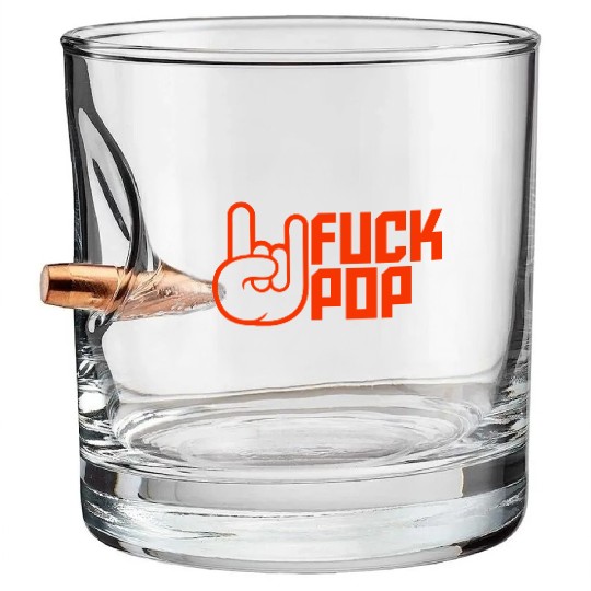 Fuck pop charts music heavy metal fun hand gesture Bullet Whiskey Glasses
