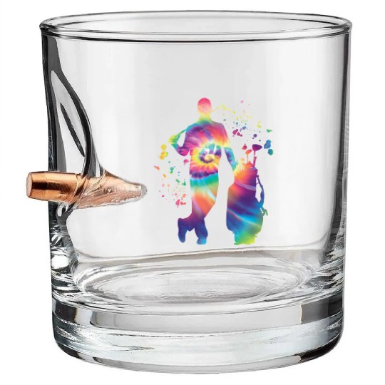 Golfer Colorsplash Kids Miniature Golf Bullet Whiskey Glasses