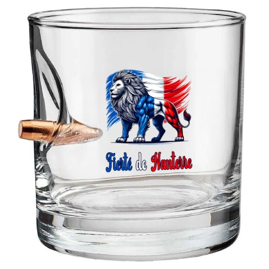 The pride of Nanterre flag design Bullet Whiskey Glasses