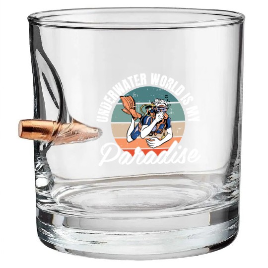 Underwater World Is My Paradise Bullet Whiskey Glasses