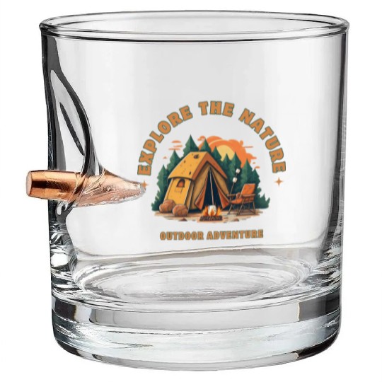 camping, nature, forest, camping trip, adventure, Bullet Whiskey Glasses