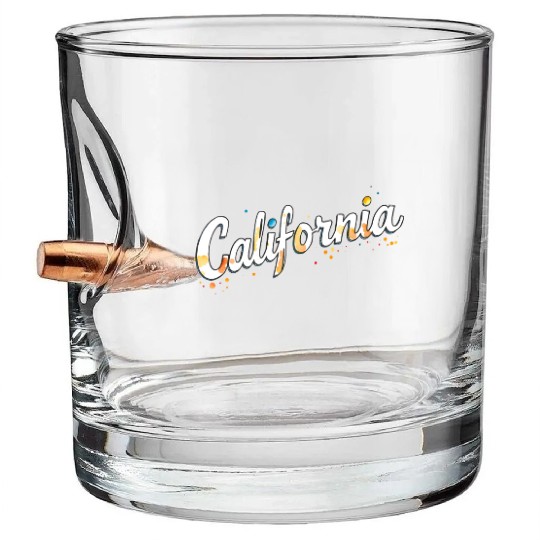 California Golden State gift Bullet Whiskey Glasses