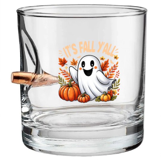 Retro It s Fall Y all Pumpkin Spice Latte Bullet Whiskey Glasses