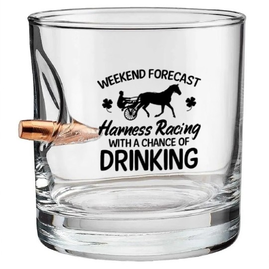 Harness-Racing Trotting-horse Weekend Bullet Whiskey Glasses