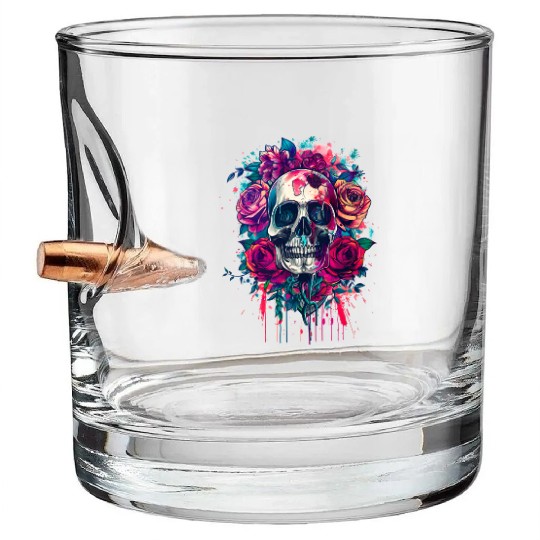 Santa Muerte - Mexican Folk Culture Saint Bullet Whiskey Glasses