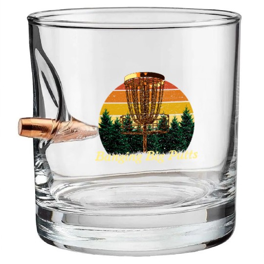 Banging Big Putts Disc Golf Outdoor Game Golfer Fi Bullet Whiskey Glasses