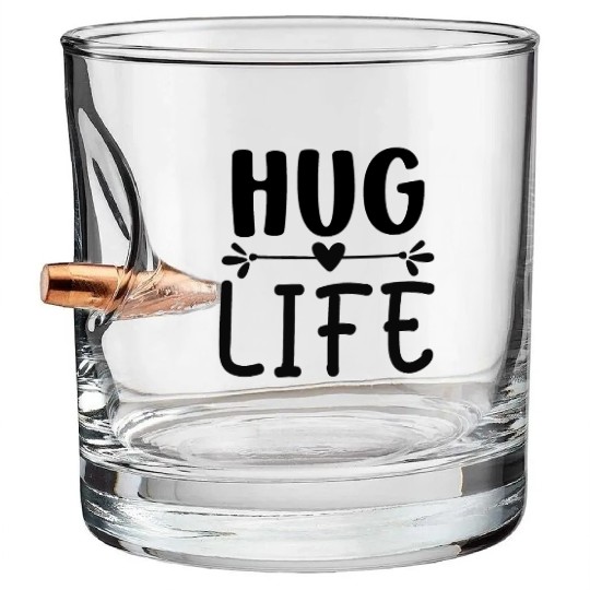 Hug life Heart Bullet Whiskey Glasses