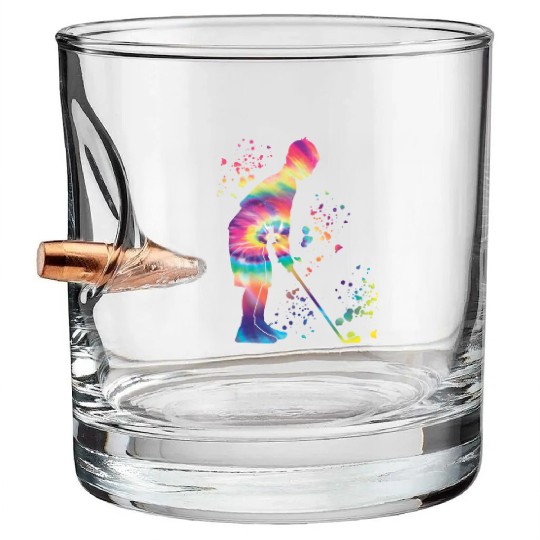 Golfer Colorsplash Kids Miniature Golf Bullet Whiskey Glasses