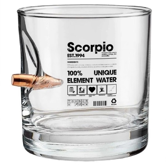 Scorpio zodiac 1994 Bullet Whiskey Glasses