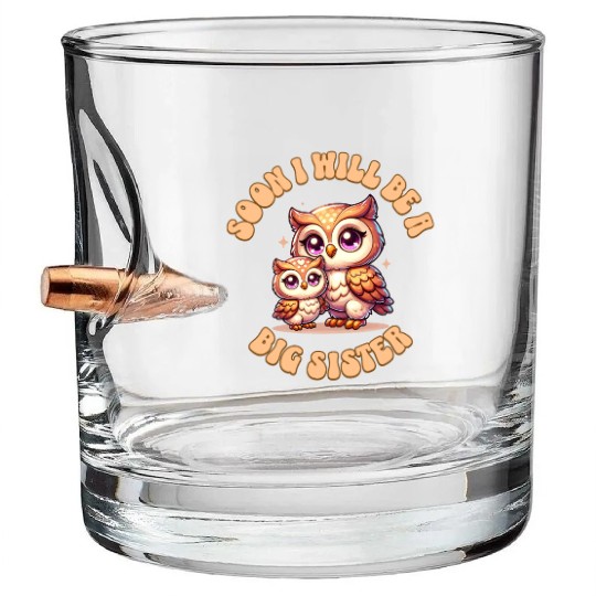 Soon I Will Be A Big Sister Sweet Tiger Bullet Whiskey Glasses