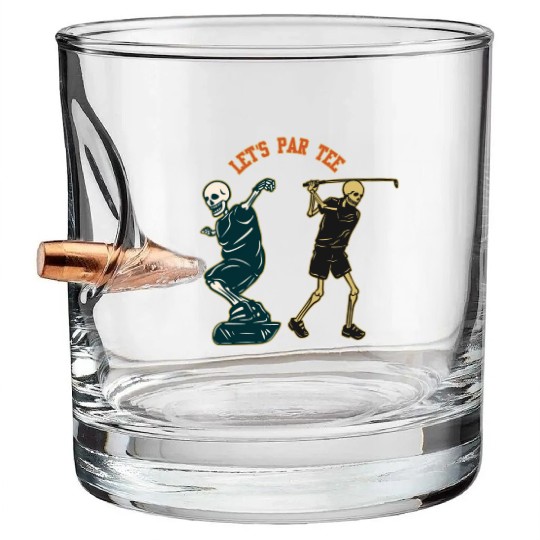 Bullet Whiskey Glasses Softstyle unisexe patineur squelette
