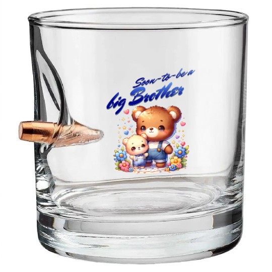 I'm Going To Be A Big Brother Cute Teddy Bears, Bullet Whiskey Glasses