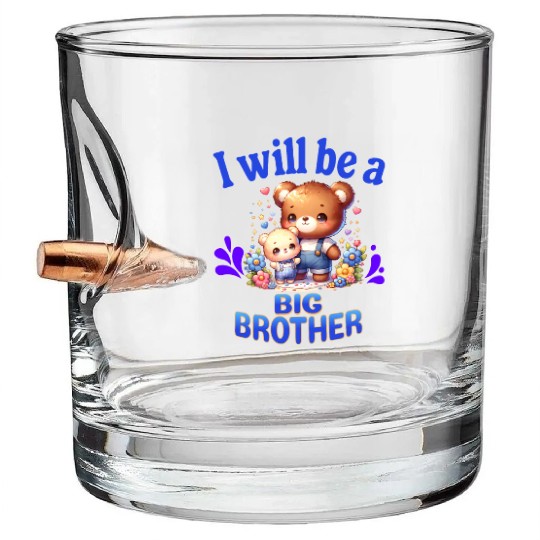 I'm Going To Be A Big Brother Cute Teddy Bears, Bullet Whiskey Glasses