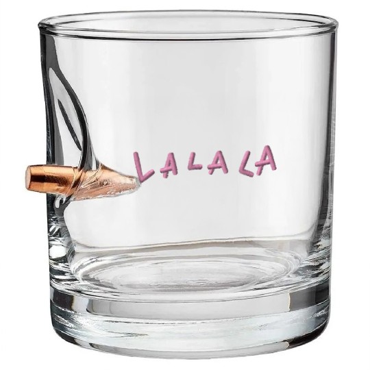 LA LA LA embroidered Bullet Whiskey Glasses