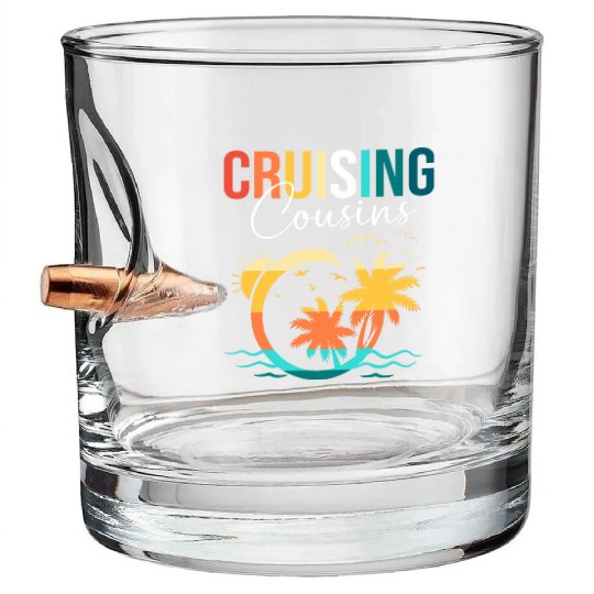 Family Cruise Mediterranean Cruising Cousins Bullet Whiskey Glasses