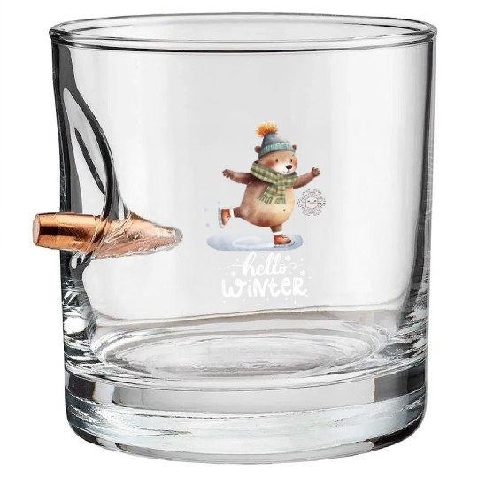 Winter Solstice Serenity Bullet Whiskey Glasses