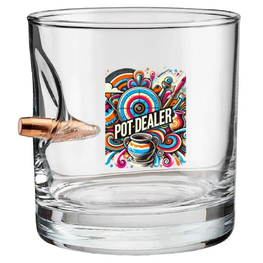 Pot Dealer (Psychedelic) Bullet Whiskey Glasses