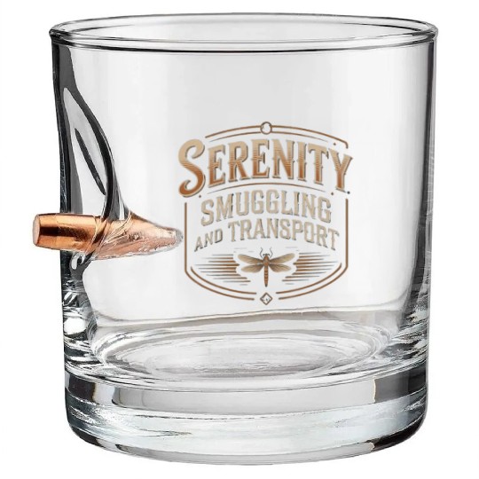 Vintage Serenity Smuggling And Transport Firefly Bullet Whiskey Glasses