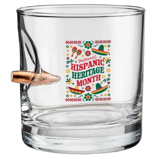 Celebrate National Hispanic Heritage Month Bullet Whiskey Glasses