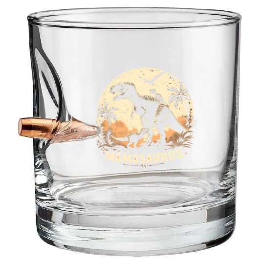 Dinosaur Mamasaurus Bullet Whiskey Glasses Cool Mother's Day Mom