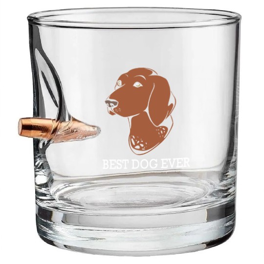 Best Dog Ever GSP Lover German Shorthaired Pointer Bullet Whiskey Glasses