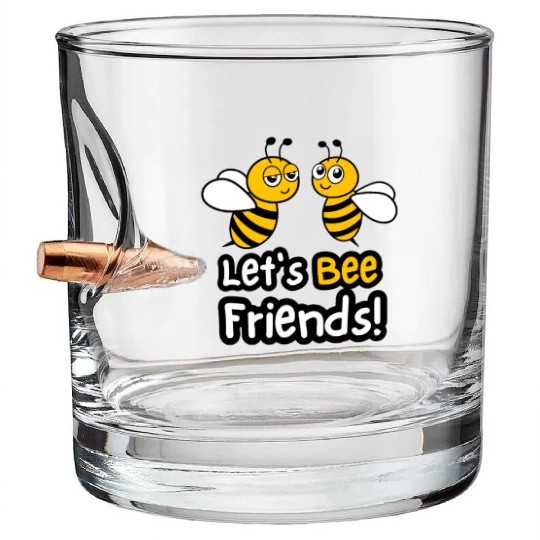 Let's Bee Friends! Bullet Whiskey Glasses