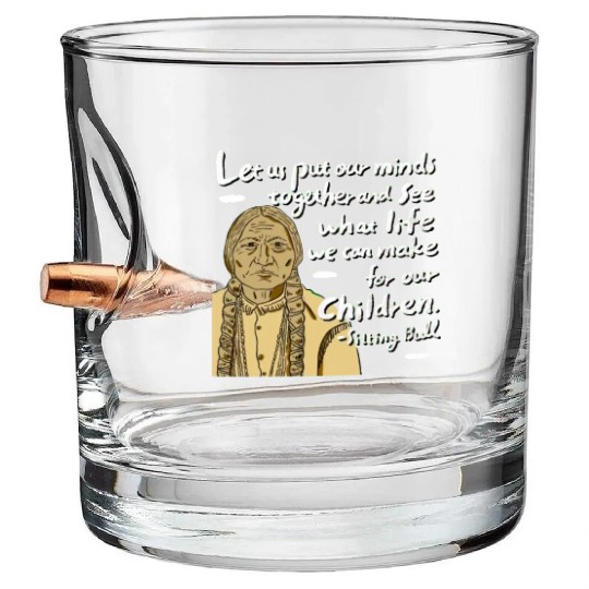Indigenous People Logos Bullet Whiskey Glasses