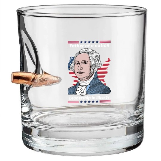 George Washington Tribute Bullet Whiskey Glasses