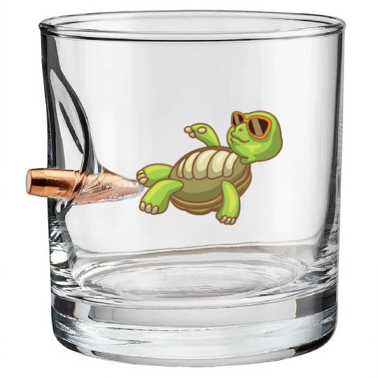 Sea Turtle Ocean Beach Relaxing Turtle Bullet Whiskey Glasses