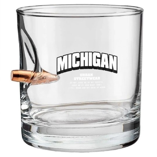 MICHIGAN STREETWEAR Bullet Whiskey Glasses