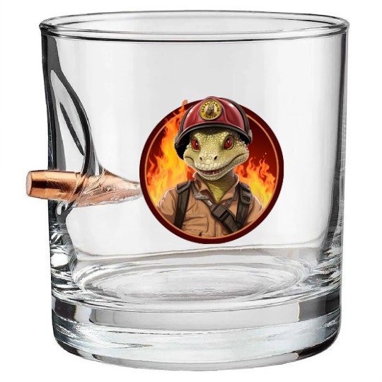 Lizard Firefighter Bullet Whiskey Glasses