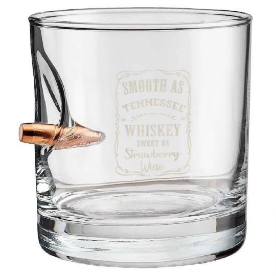 Smooth as Tennessee Whiskey Funny Humour Vacation Bullet Whiskey Glasses