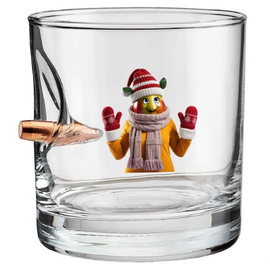 Winter Fruit Character Fun Bullet Whiskey Glasses
