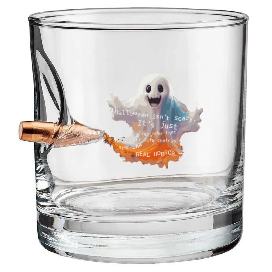 Ghost Real Horror Transparent Bullet Whiskey Glasses