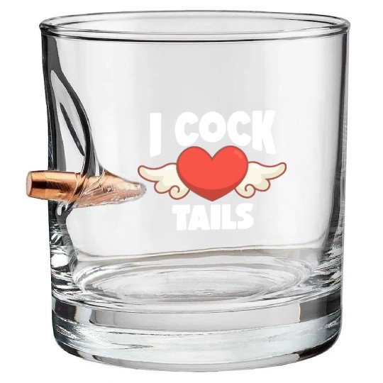 Funny I Love Cocktails 8 Bullet Whiskey Glasses