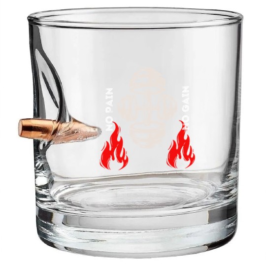 GYM No Paın No Gaın Bullet Whiskey Glasses