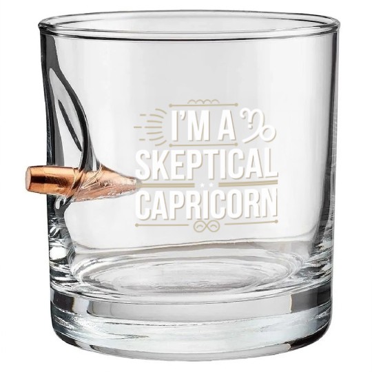Astrology Skeptic Critical Thinking Bullet Whiskey Glasses