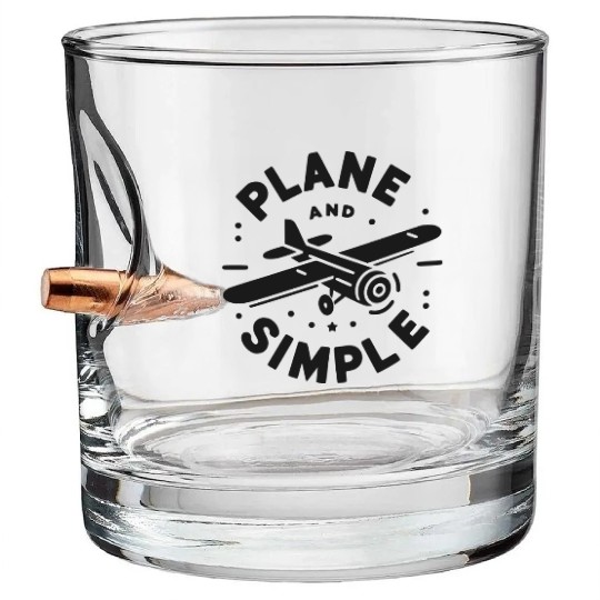 Plane and Simple Bullet Whiskey Glasses